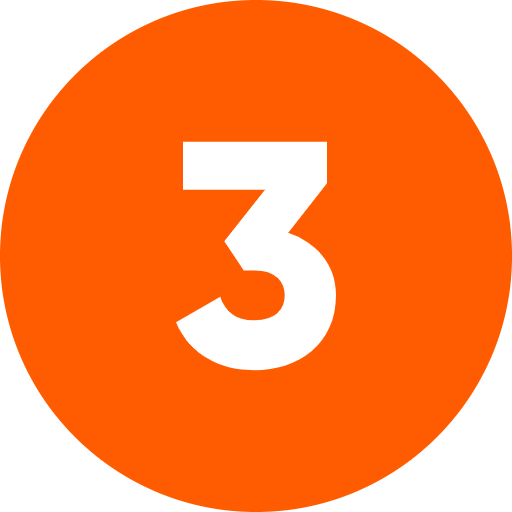 số 3 màu cam