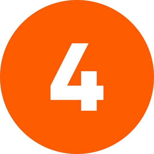số 4 màu cam