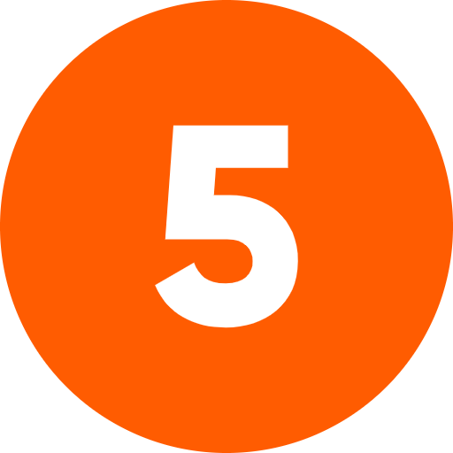 số 5 màu cam