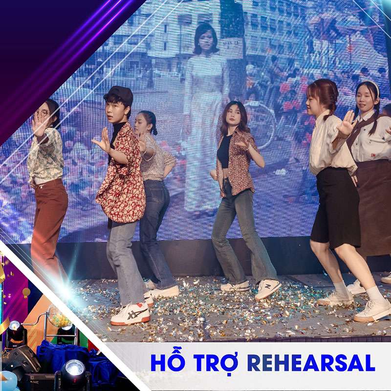 Rehearsal trước sự kiện