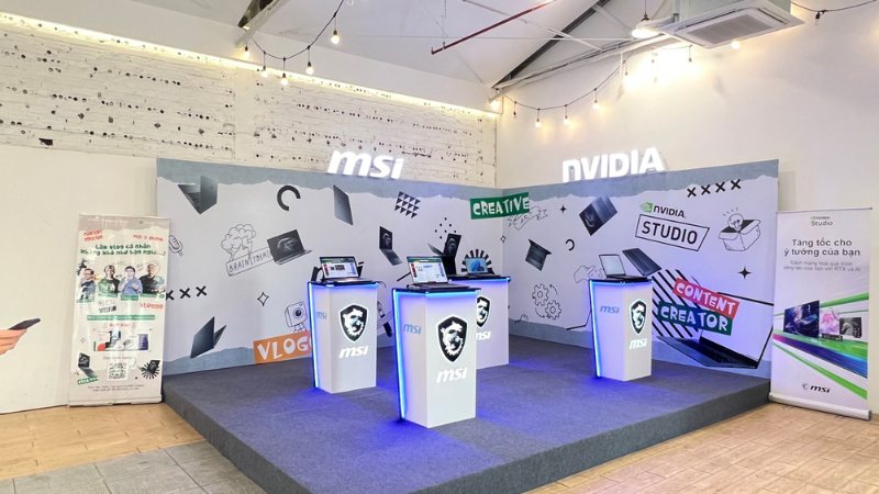 Booth sự kiện của MSI