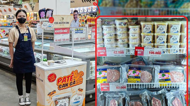 Phát mẫu thử Pate gan gà tại siêu thị