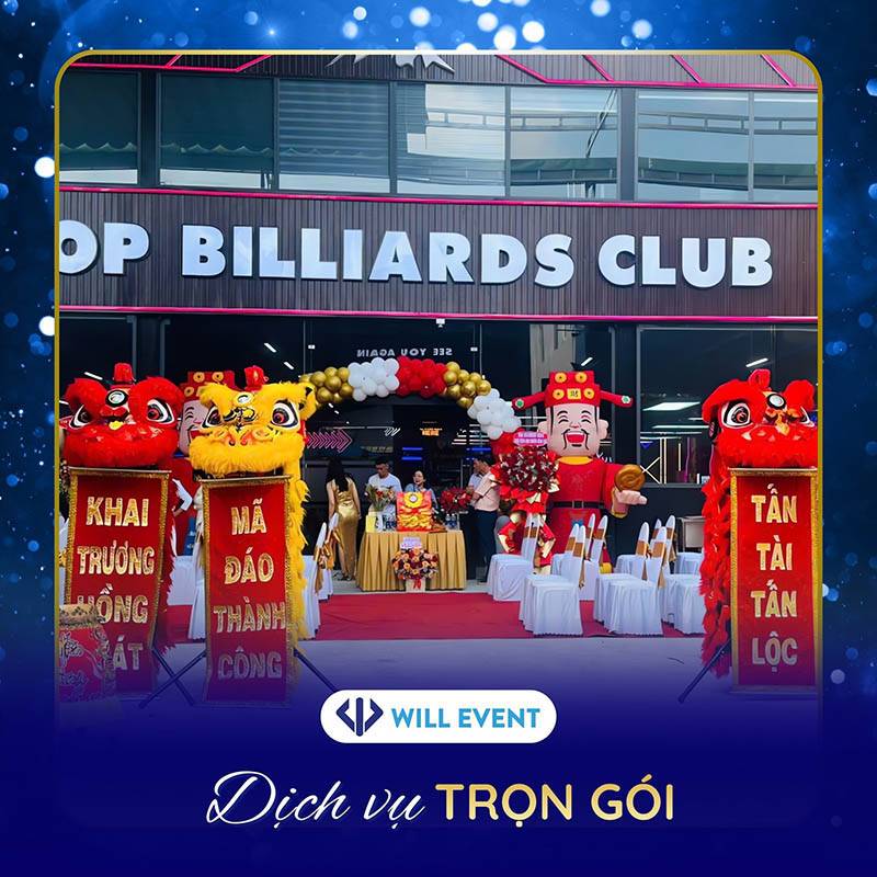 Tổ chức lễ khai trương cửa hàng tại Will Event