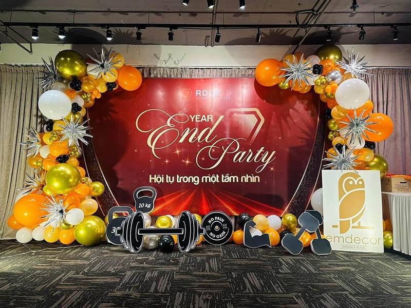 backdrop tiệc tất niên Year End Party