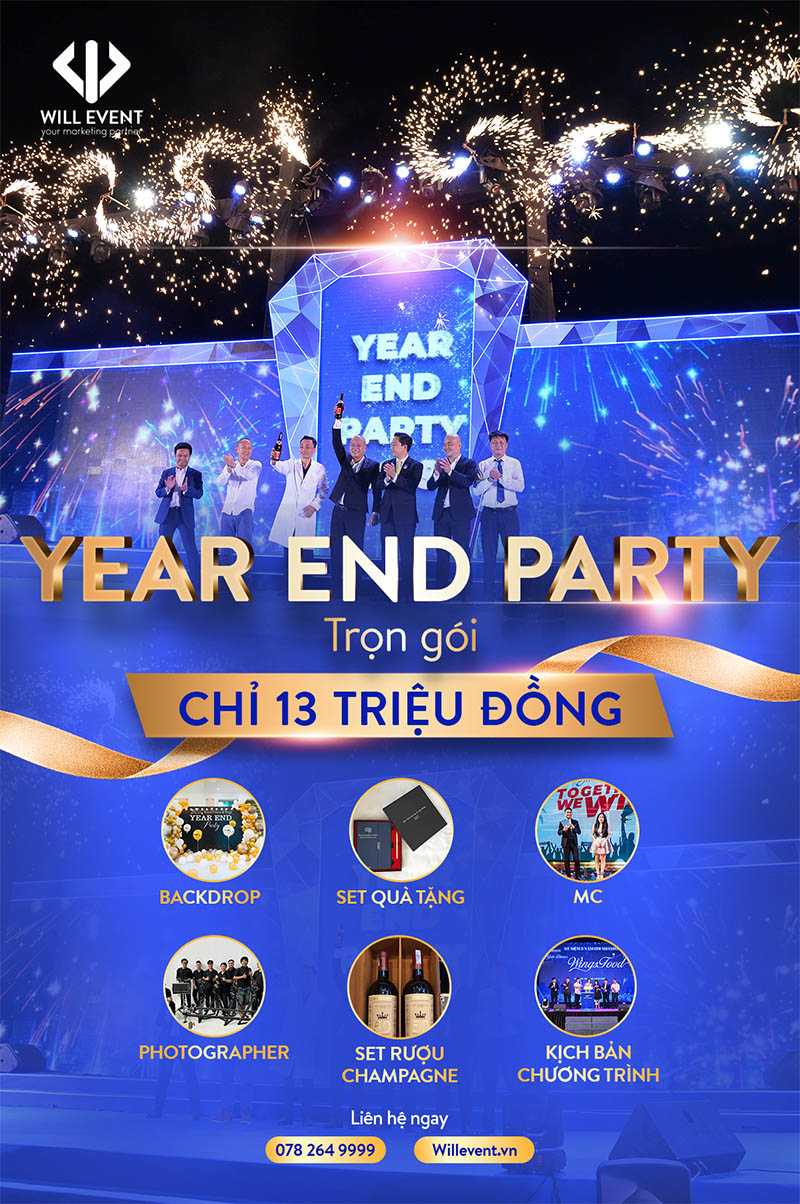 Chi phí tổ chức tiệc tất niên công ty chỉ từ 13 triệu tại Will Event