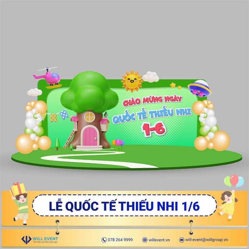 Backdrop quốc tế thiếu nhi 1/6