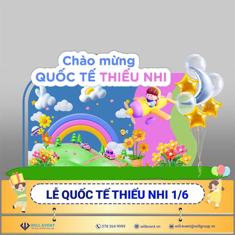 Backdrop quốc tế thiếu nhi 1/6