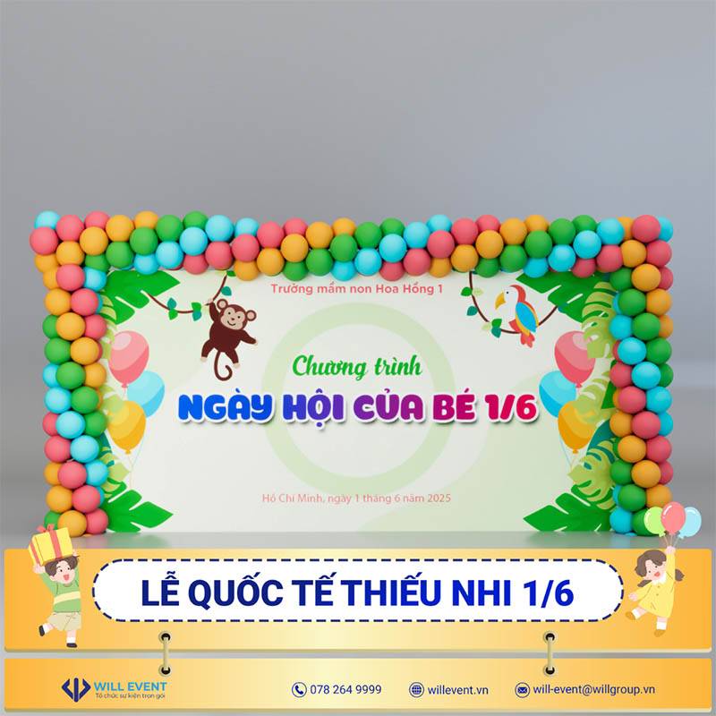 Backdrop quốc tế thiếu nhi 1/6