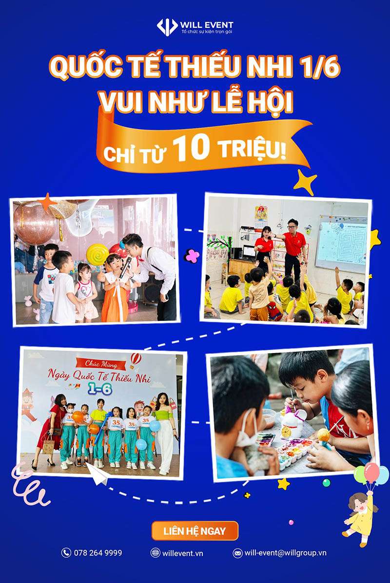 banner tổ chức quốc tế thiếu nhi 1/6 chỉ từ 10 triệu