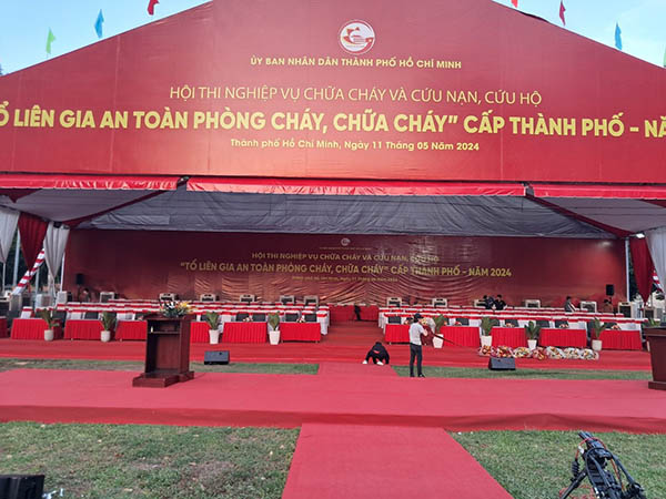 nhà bạt không gian cho sự kiện an toàn phòng cháy chữa cháy ở HCM