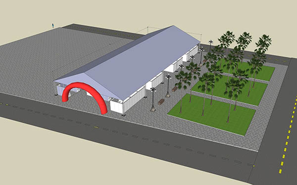 Mô hình 3D nhà bạt không gian - thiết kế bởi Will Event