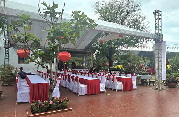 lắp đặt nhà bạt không gian sự kiện ngoài trời