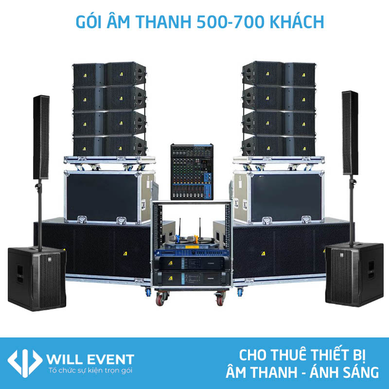Gói cho thuê âm thanh ánh sáng 500-700 khách