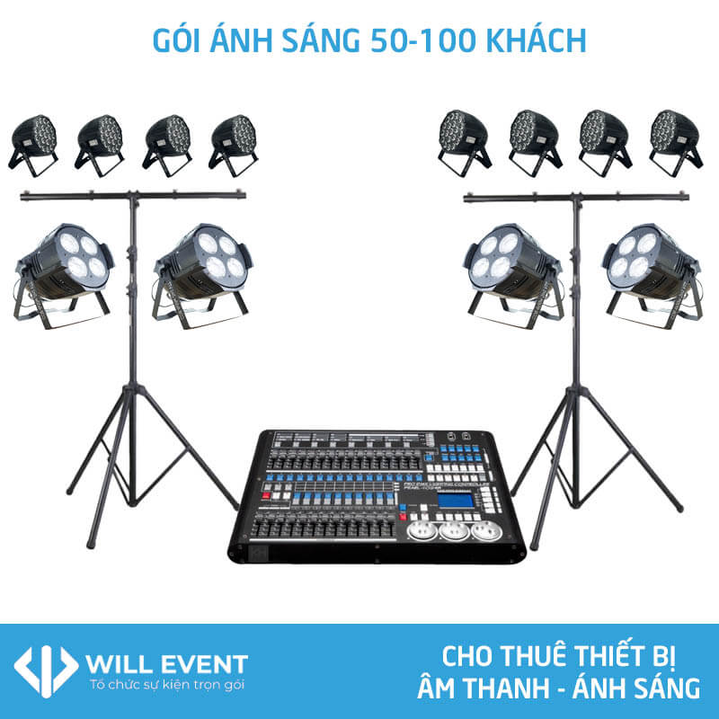 Gói cho thuê ánh sáng 50-100 khách