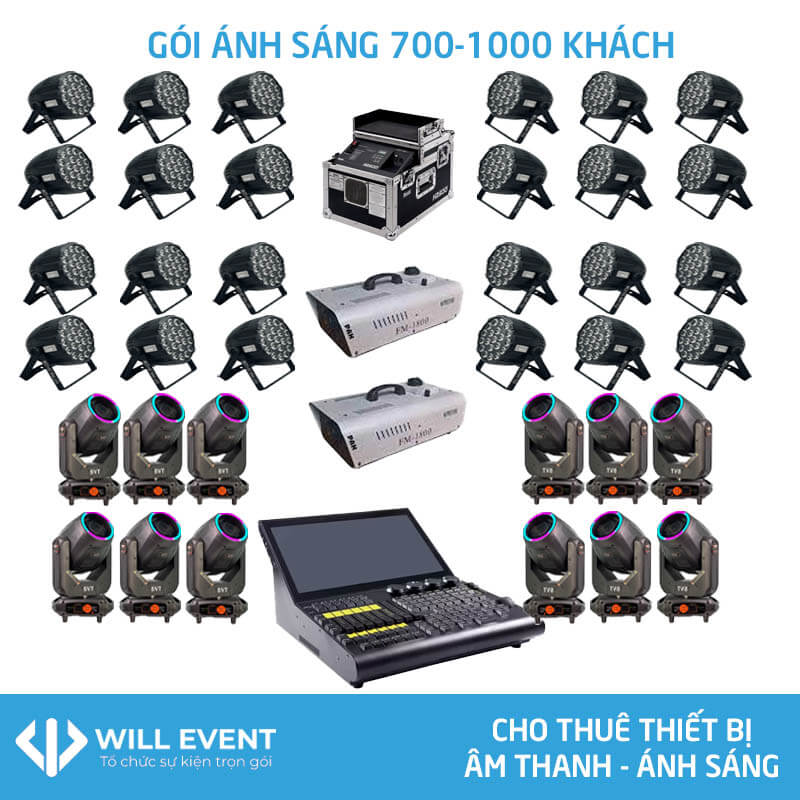 Gói cho thuê ánh sáng 700-1000 khách