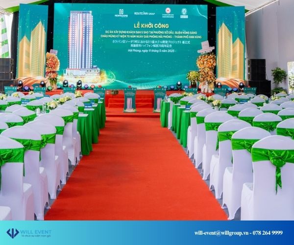 thảm lối đi sự kiện lễ khởi công