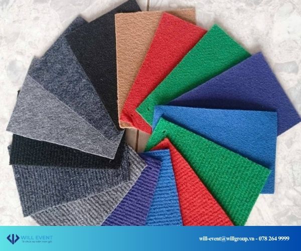 các loại màu cho thuê thảm sự kiện