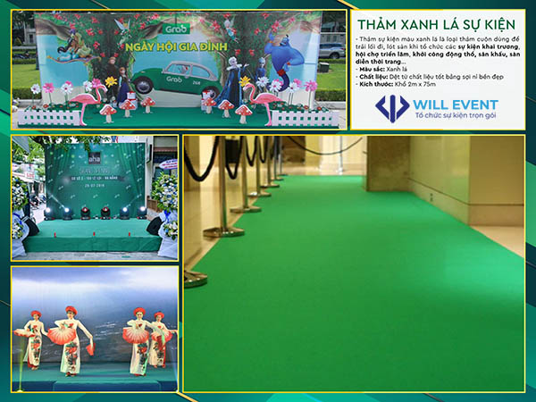 Thuê thảm xanh lá sự kiện Will Event