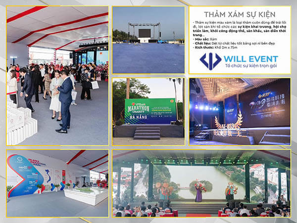 Thuê thảm xám sự kiện Will Event