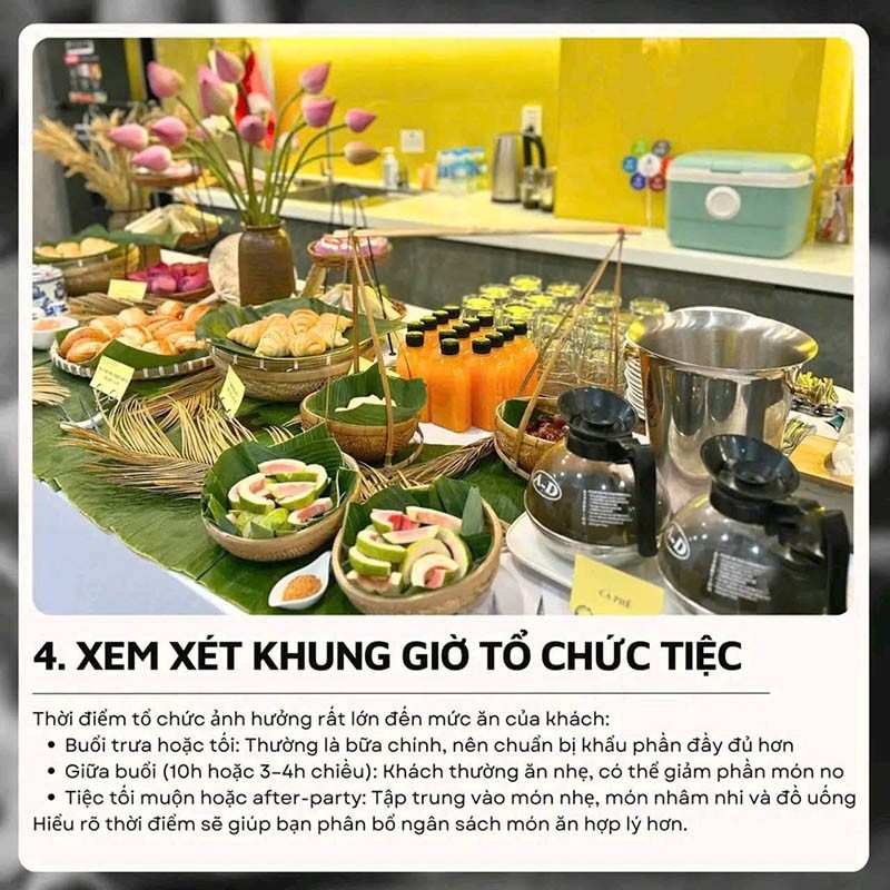 Kinh nghiệm lựa chọn tiệc tea break để không thiếu món