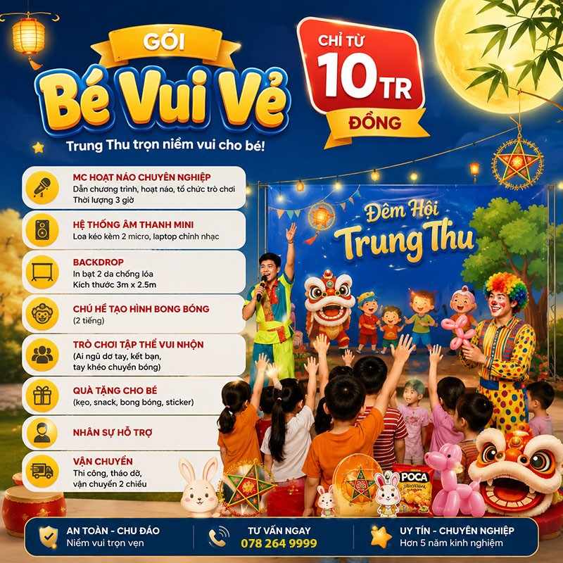 Gói tổ chức tết trung thu 10 triệu đồng