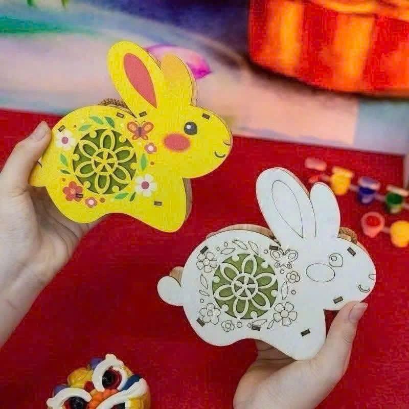 Làm lồng đèn thỏ mini trung thu