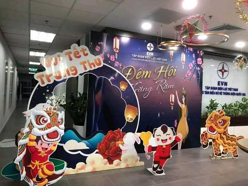 Backdrop tết trung thu tập đoàn điện lực EVN