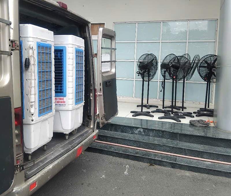 Xe vận chuyển quạt công nghiệp và quạt làm mát