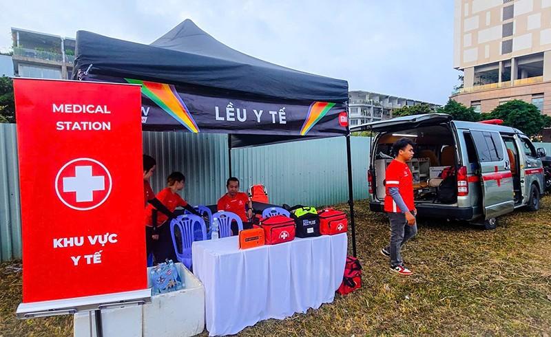 Khu vực y tế trong 1 sự kiện thể thao