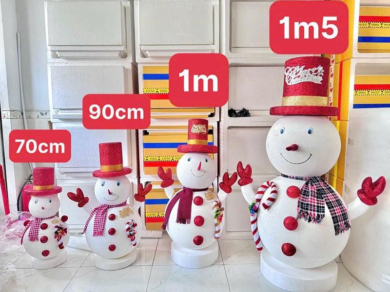 Người tuyết trang trí noel nhiều kích thước