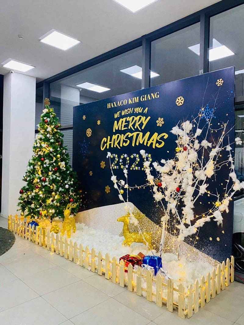Backdrop Noel cho công ty haxaco Kim Giang