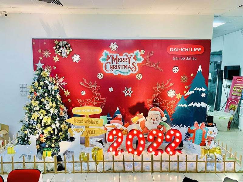 Backdrop Noel cho công ty bảo hiểm Daichi Life