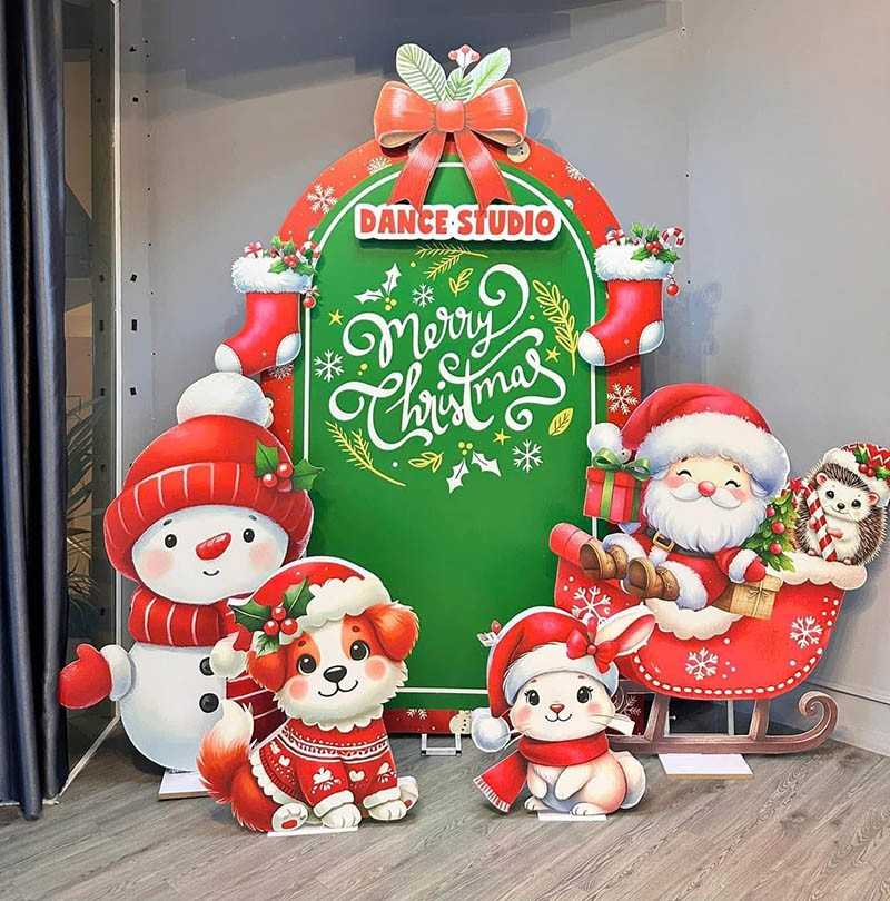 Backdrop noel dạng photobooth