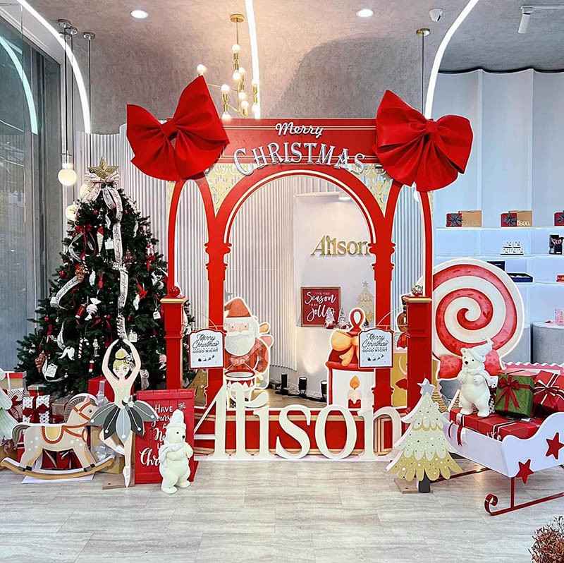 Backdrop Noel cho công ty Alison