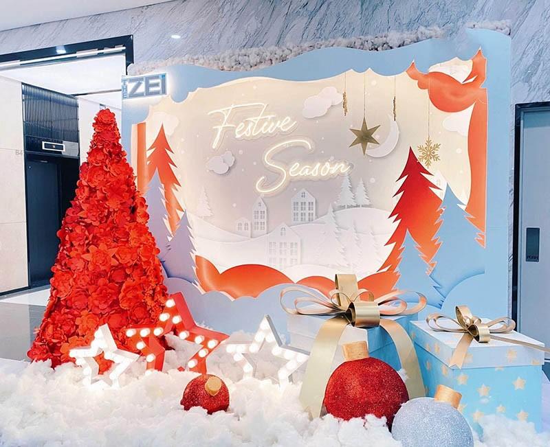 Backdrop Noel cho công ty The ZEI