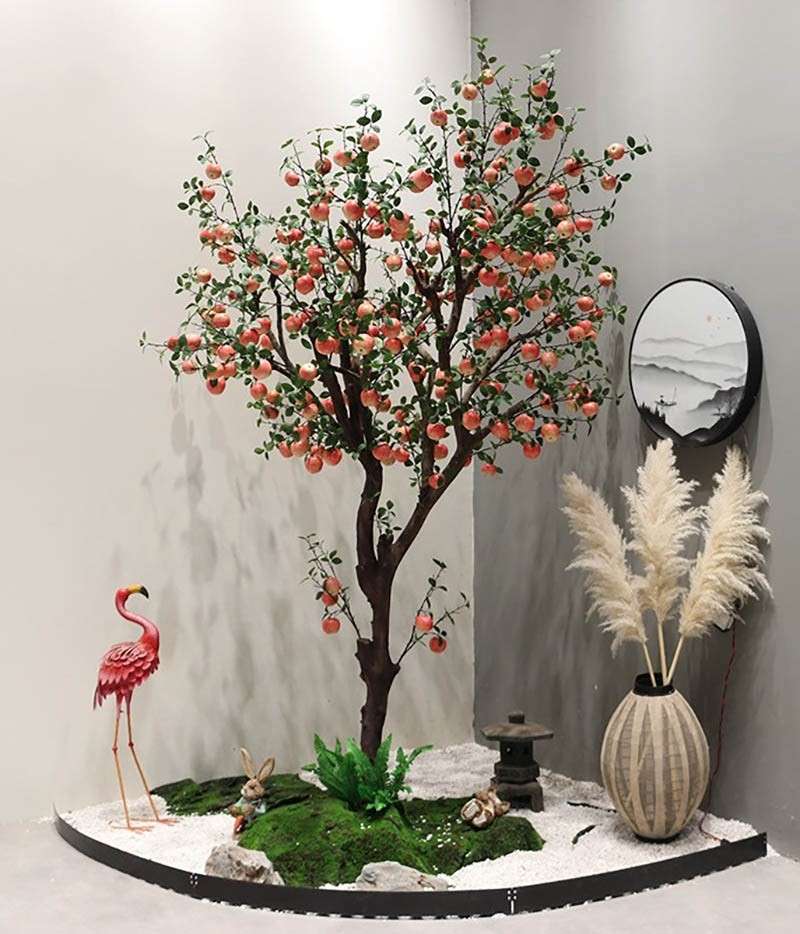 cây lựu giả lớn trưng tết đẹp cho nhà hàng