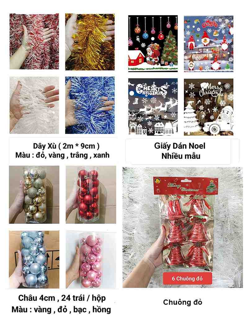 Phụ kiện trang trí cây thông noel