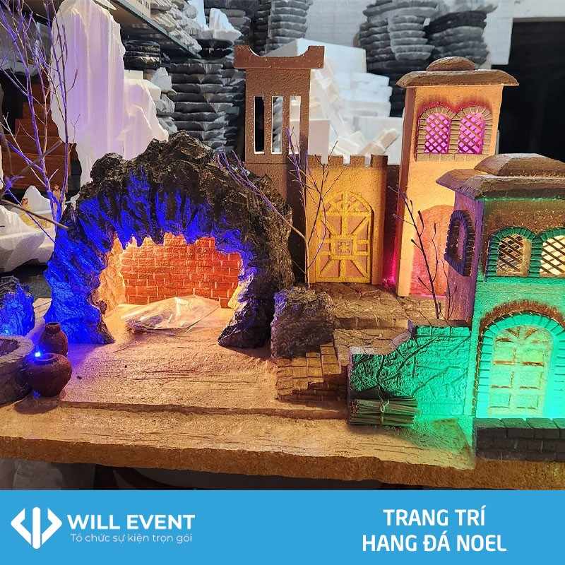 dịch vụ trang trí hang đá Noel tại will event