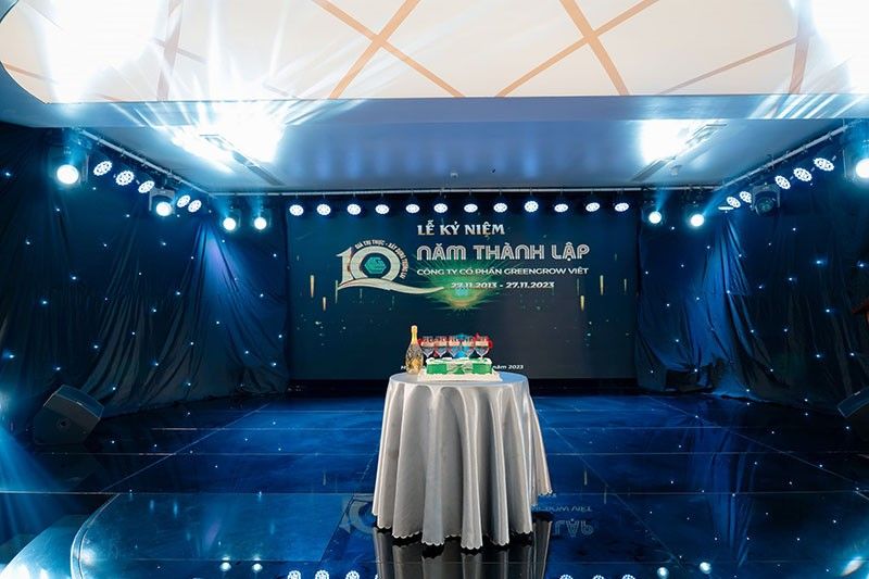 Backdrop kỷ niệm 10 năm thành lập công ty Greengrow Việt Nam