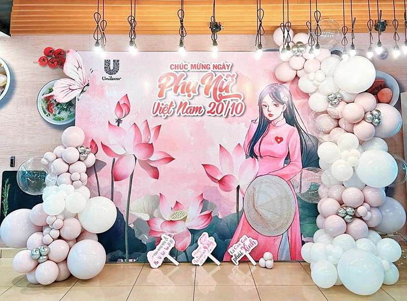 Mẫu backdrop 20/10 đẹp