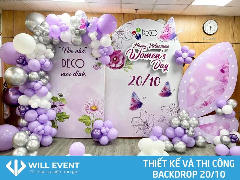 Mẫu backdrop ngày phụ nữ Việt Nam 20/10