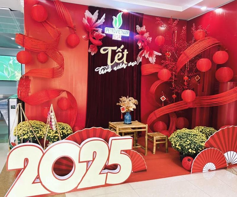 Backdrop trang trí tiểu cảnh Tết