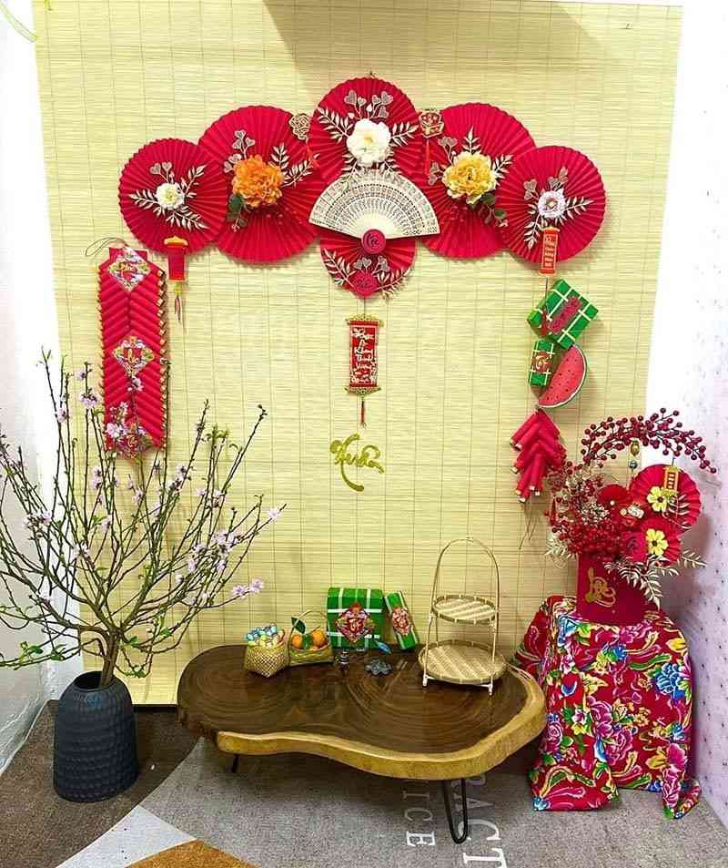 Mẫu tiểu cảnh Tết 2022 cho gia đình căn hộ Vinhomes