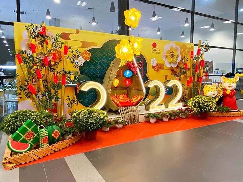Mẫu tiểu cảnh Tết 2022 đẹp, phá cách