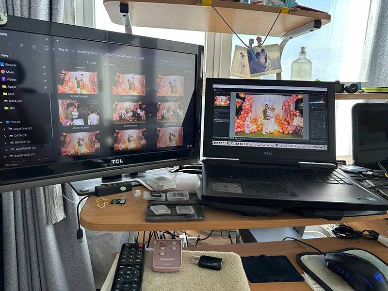 Chỉnh sửa các bức ảnh đã chụp tại sự kiện cho khách hàng