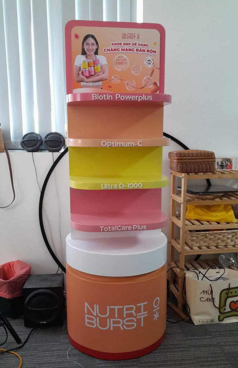 Sản xuất Booth trưng bày cho thương hiệu Nutri Burst