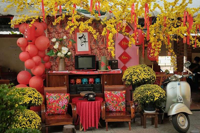 Trang trí Tết theo Concept Tết Xưa