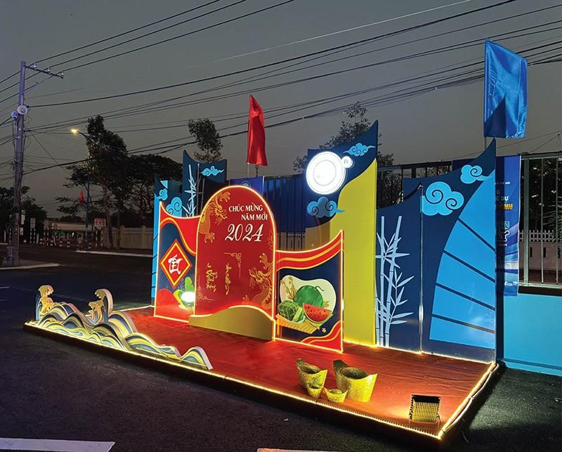 Trang trí tiểu cảnh Tết cho xưởng may