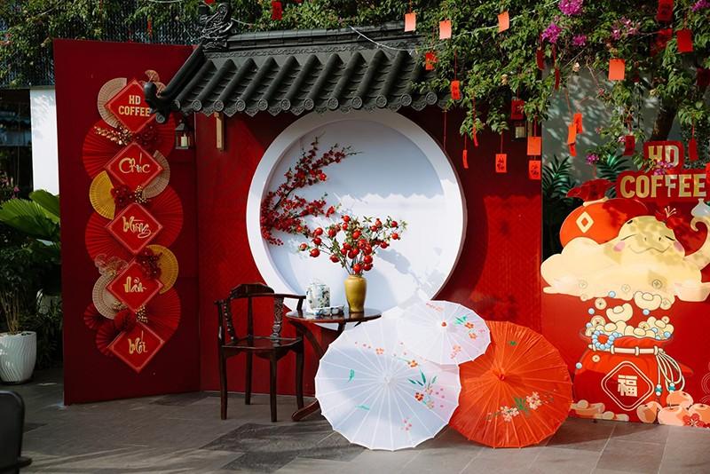 Trang trí Tết cho quán cà phê sân vườn