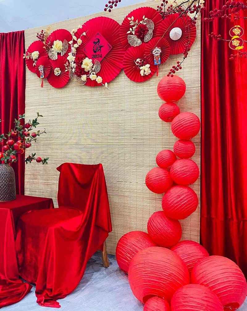 Trang trí Tết đơn giản văn phòng